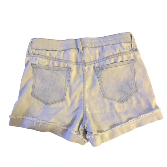 Arizona Button Fly Denim Shorts - Size 14 - Shortie Style Adjustable Waist NWT - Picture 5 of 8